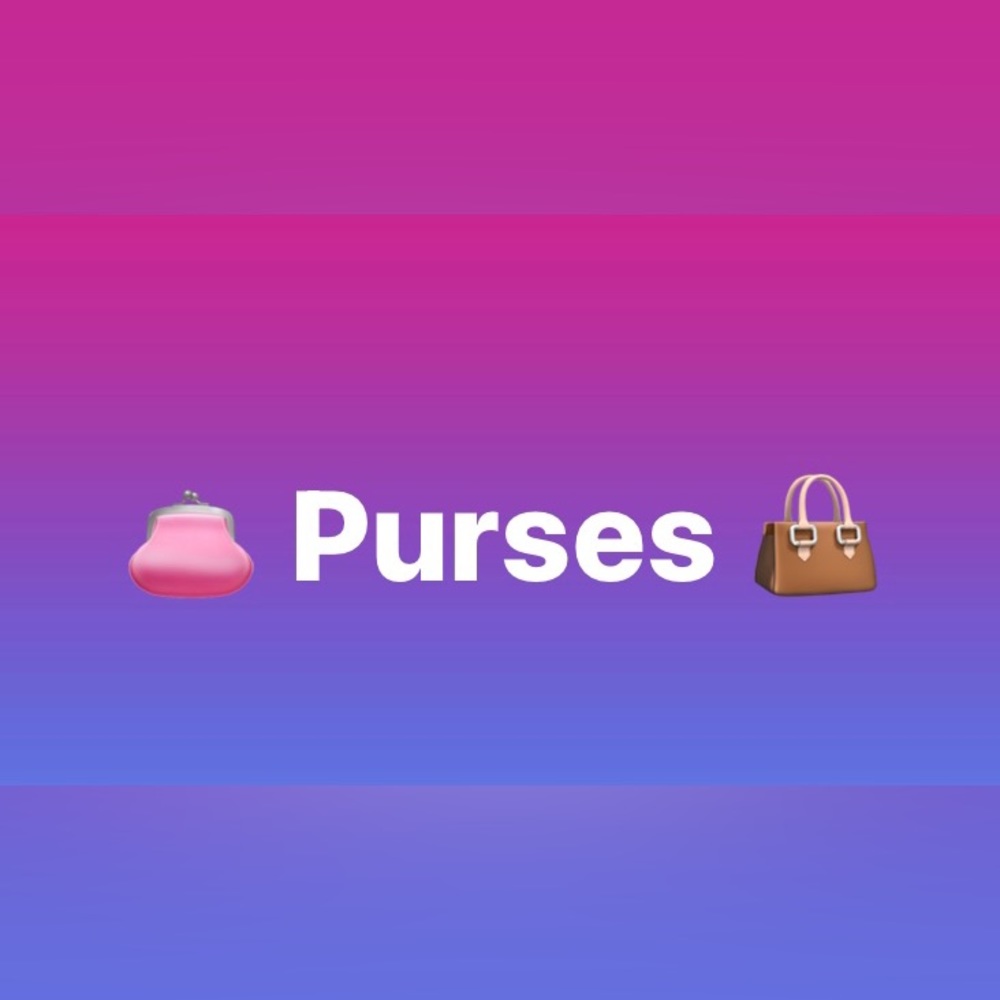 Purses of different styles- handbags, crossbody, totes, clutch, wallet.